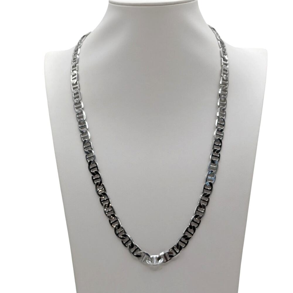 Marked 14KGP Mariner's Chain Lobster Claw Clasp 23" Necklace
